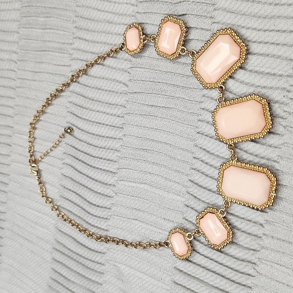 Other - 5 for $25! Pink Gold Tone Statement Necklace